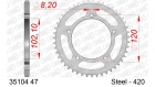 Stahl-Kettenrad AFAM 420 - 47Z (Silber)