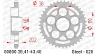 Stahl-Kettenrad AFAM 525 - 45Z (Silber)