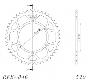 Stahl-Kettenrad Supersprox 520 - 43Z (schwarz)