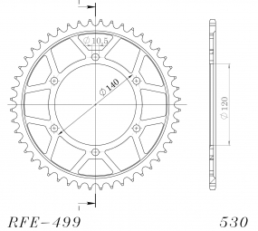 Stahl-Kettenrad Supersprox 530 - 48Z (schwarz)