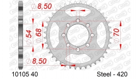 Stahl-Kettenrad AFAM 420 - 40Z (Silber)