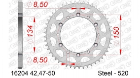 Stahl-Kettenrad AFAM 520 - 49Z (Silber)